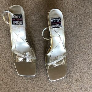 Mootsies Tootsies Shimmering Silver Heels
